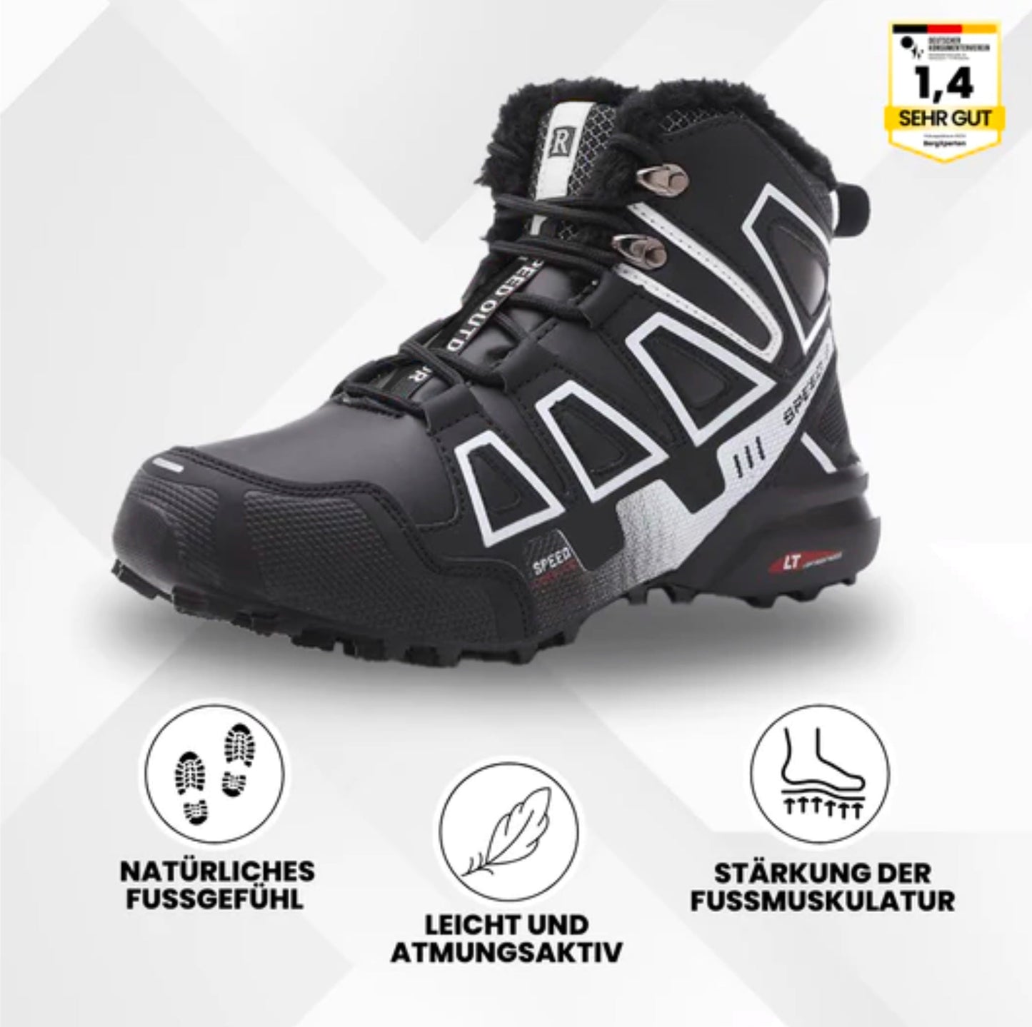 Ergonomiska vandringsskor för hallux valgus