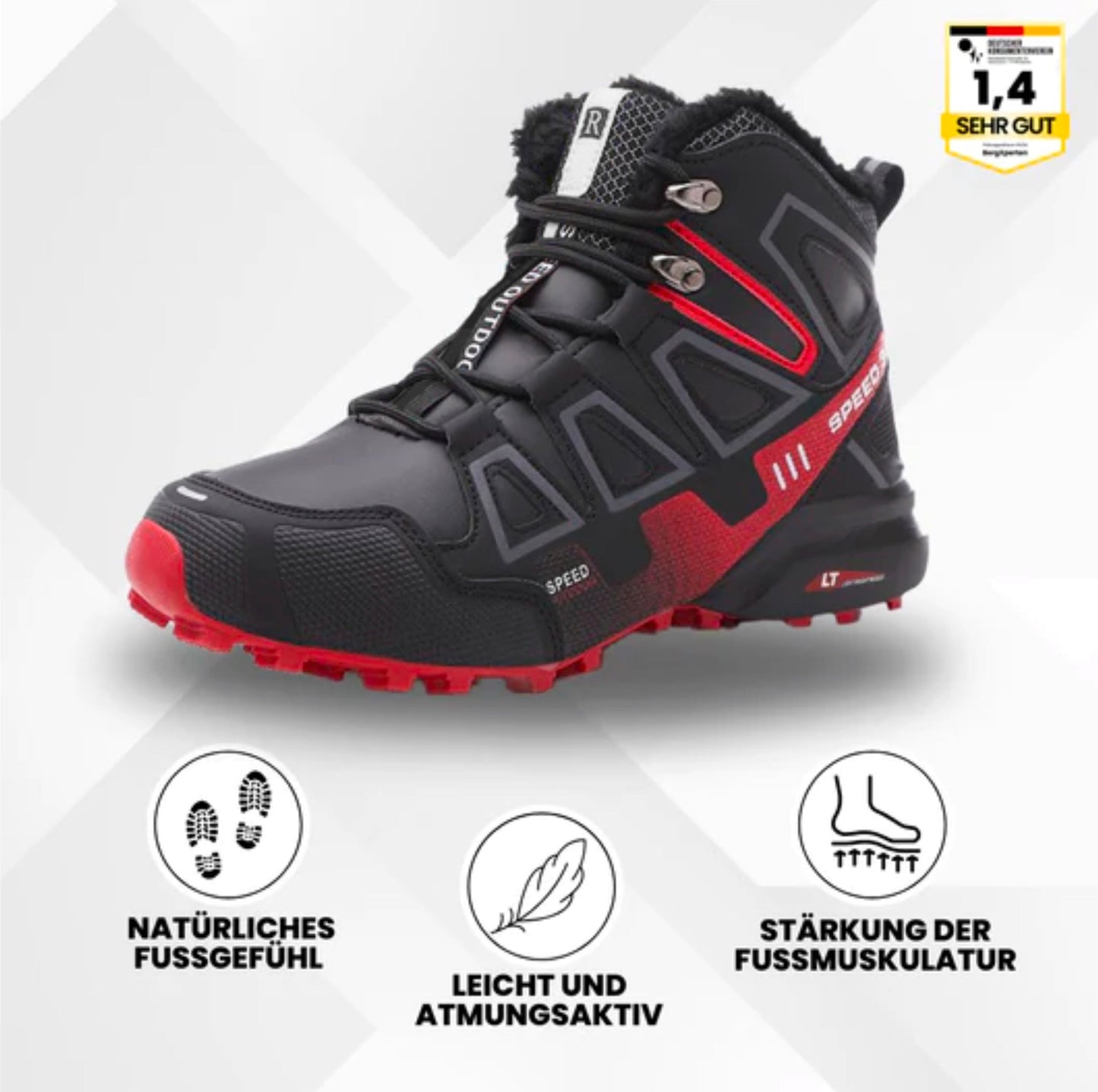 Ergonomiska vandringsskor för hallux valgus