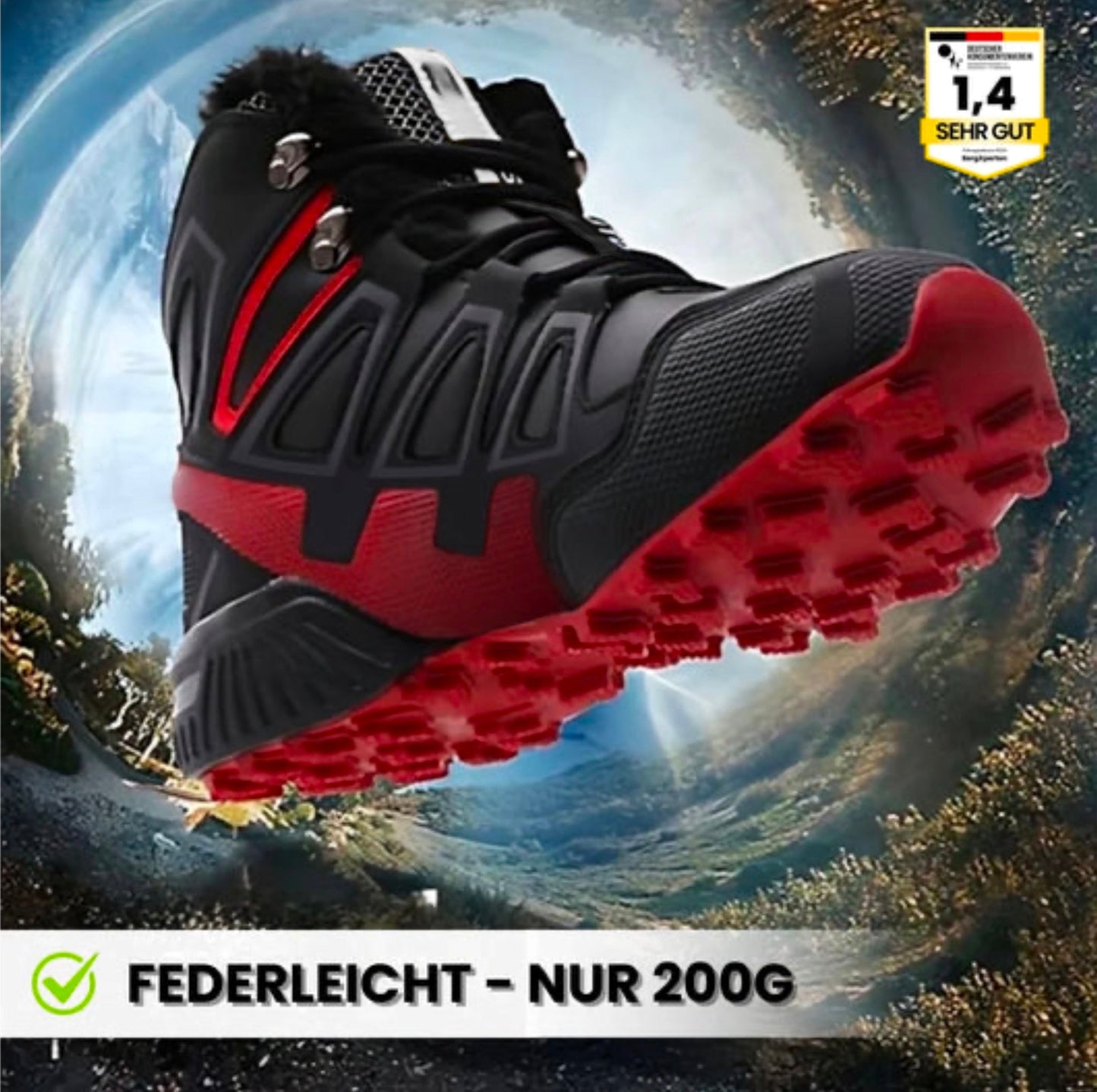 Ergonomiska trekking- och vandringsskor med smärtlindring - 1+1 gratis erbjudande