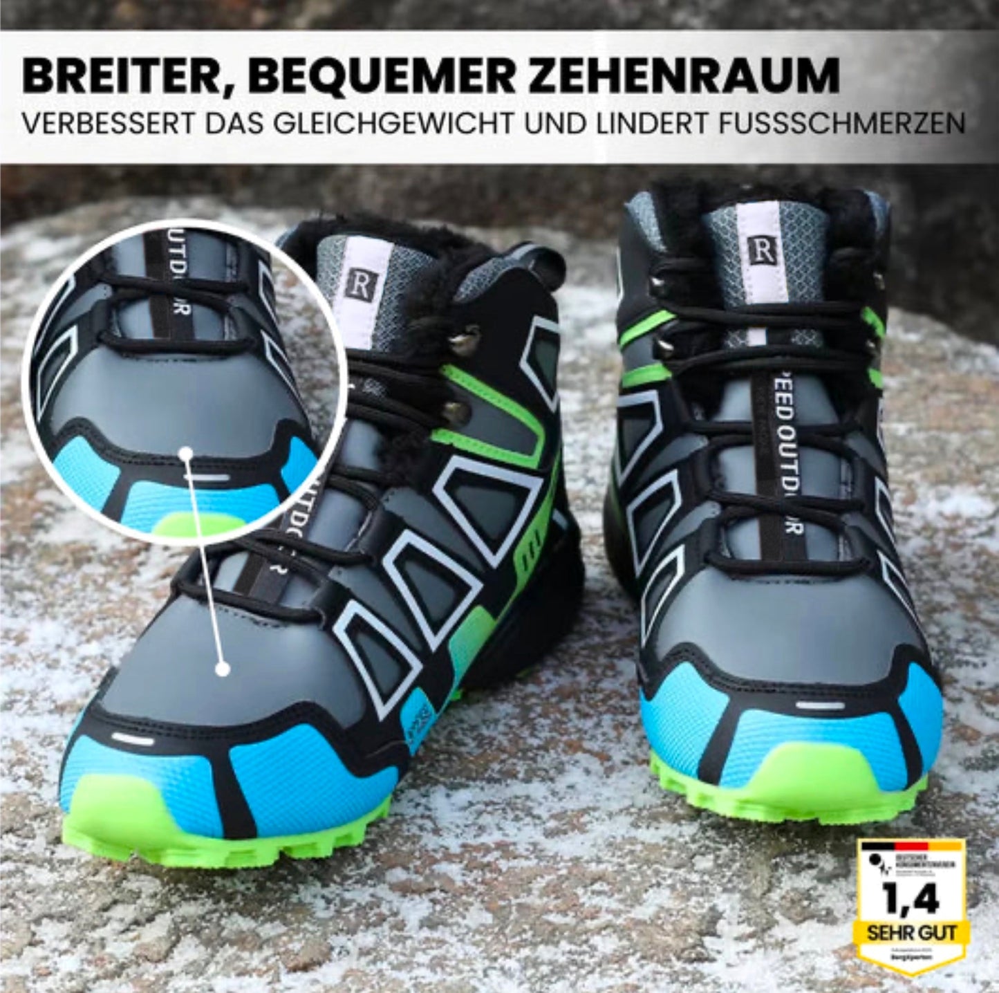 Ergonomiska trekking- och vandringsskor med smärtlindring - 1+1 gratis erbjudande