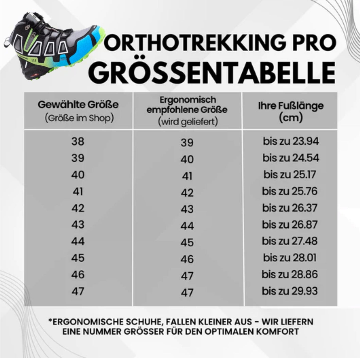 Ergonomiska trekking- och vandringsskor med smärtlindring - 1+1 gratis erbjudande