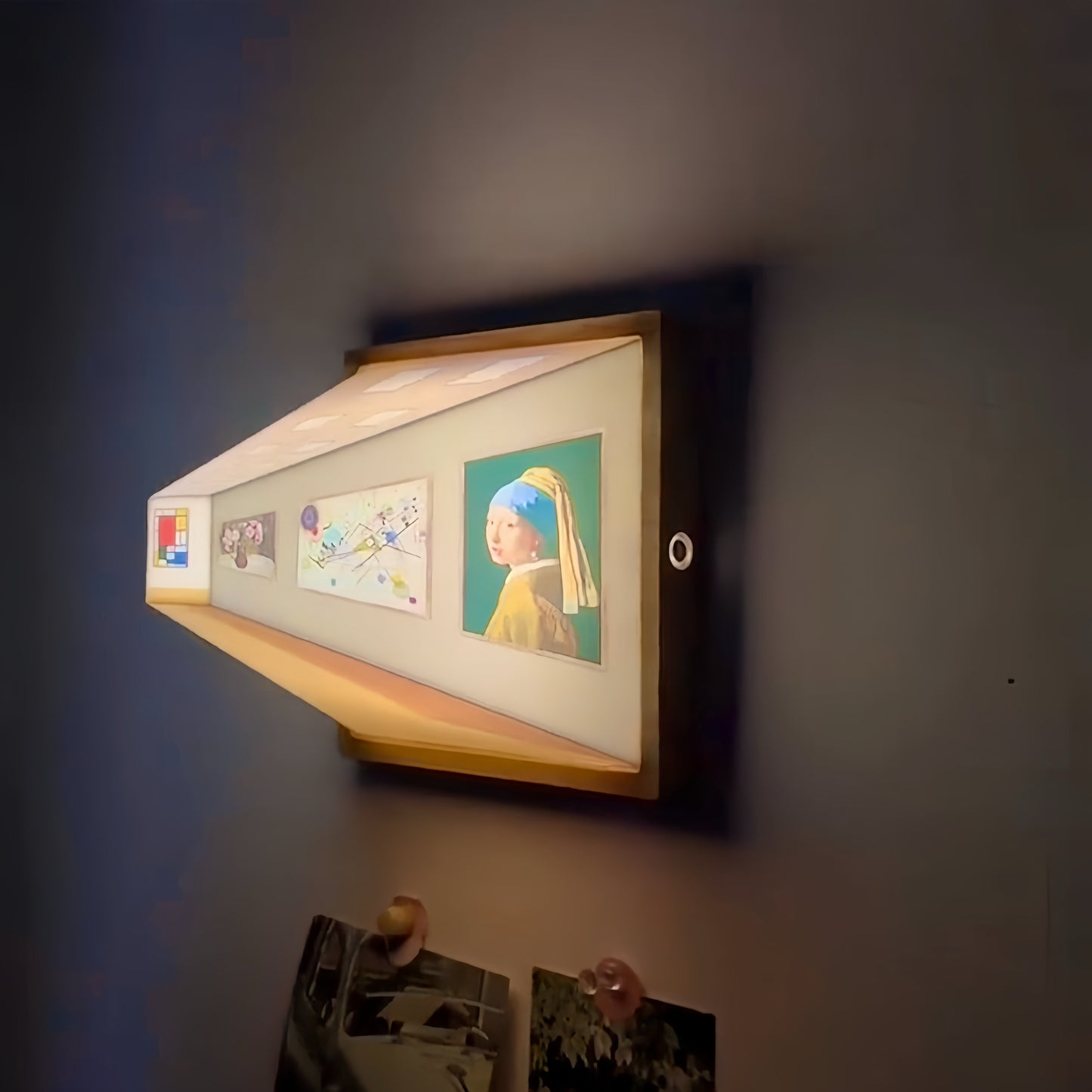 3D Ambient Lampe med dybdeeffekt til vægmontering eller bordopsætning