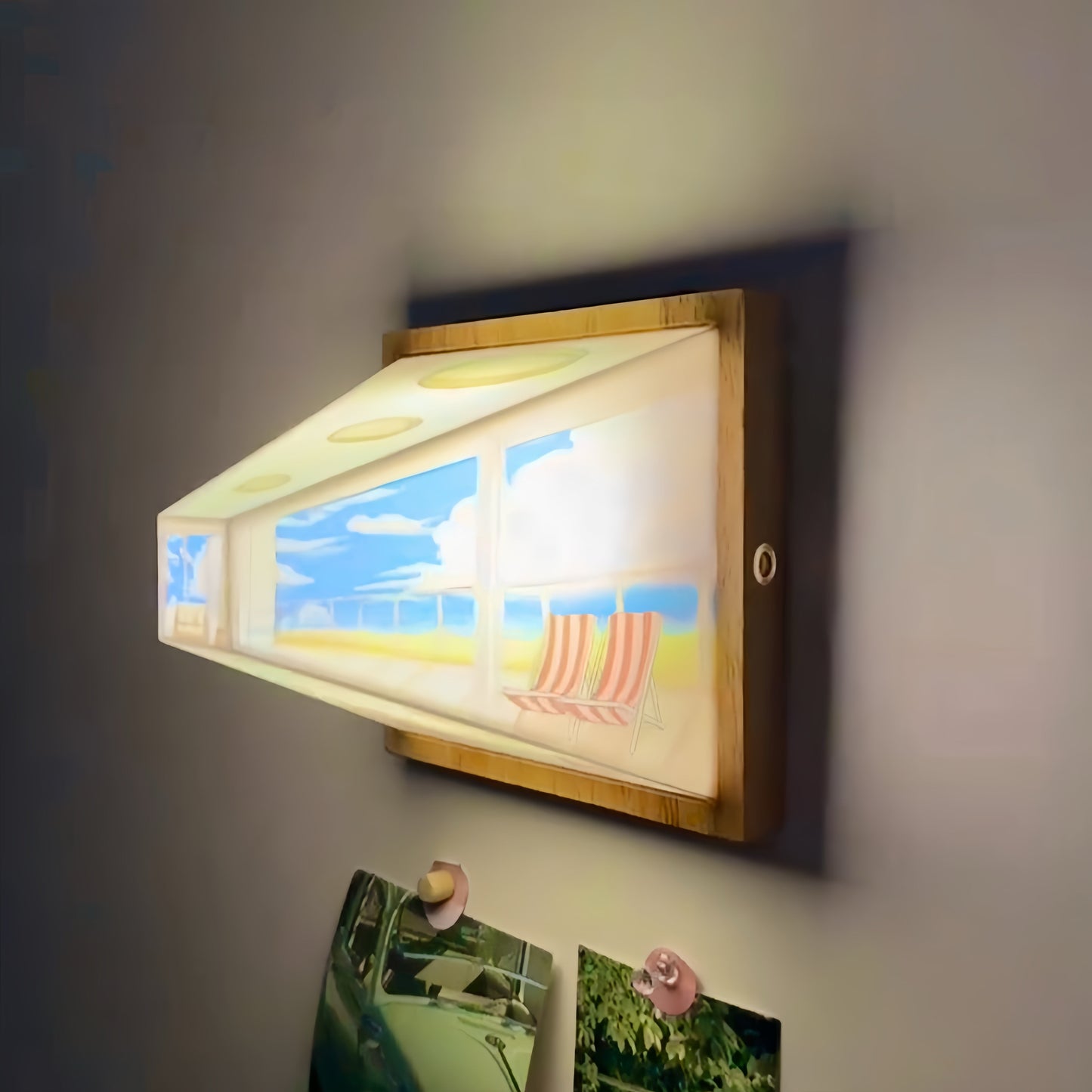 3D Ambient Lampe med dybdeeffekt til vægmontering eller bordopsætning