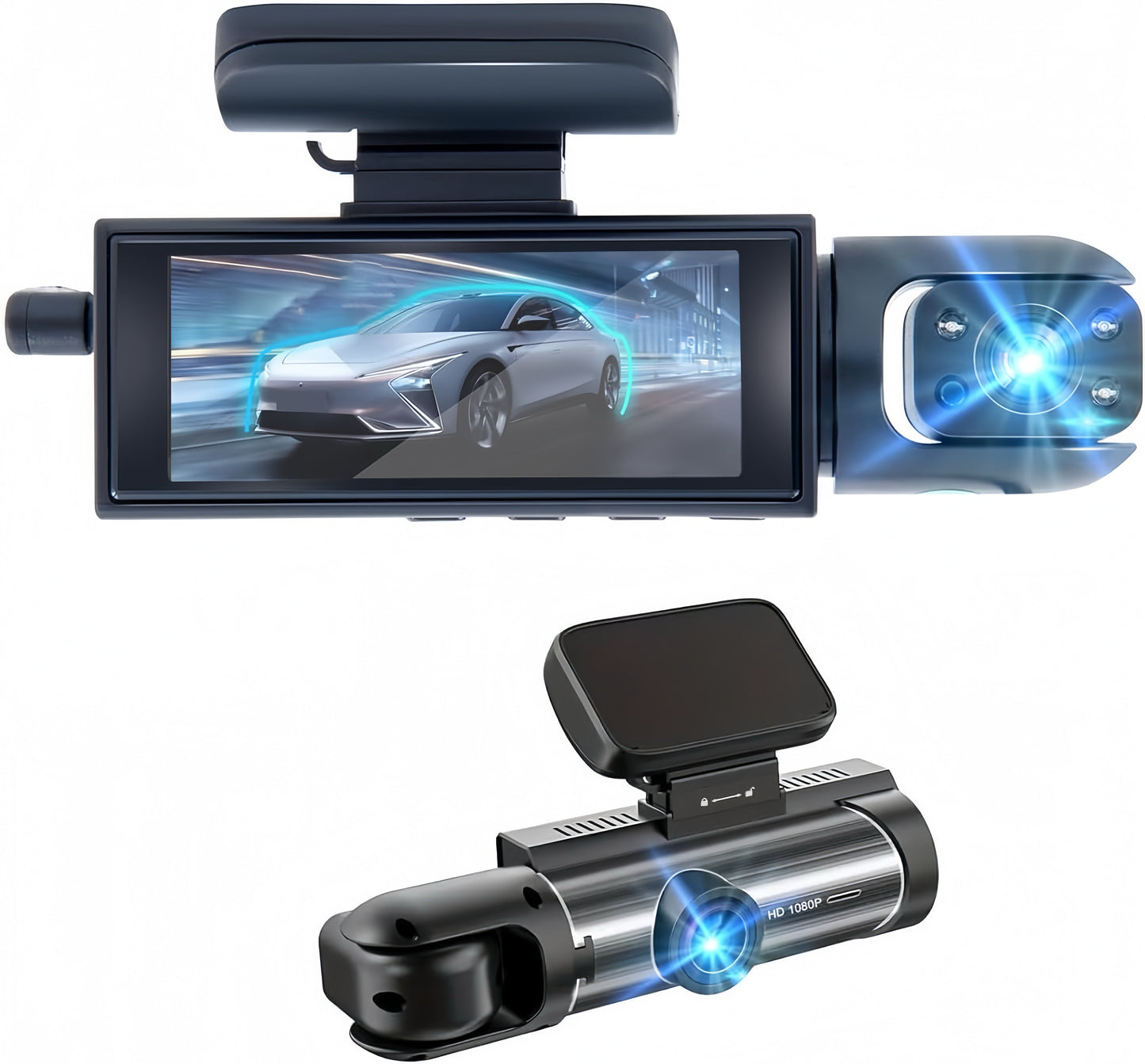 Dubbel 1080P Dash Cam för säker körning och invändig övervakning