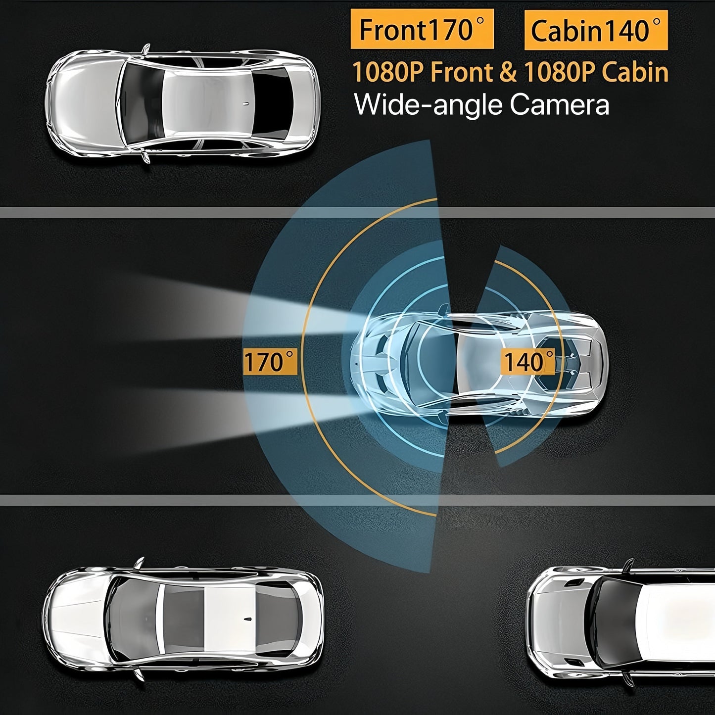Dubbel 1080P Dash Cam för säker körning och invändig övervakning