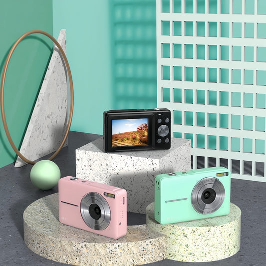 Kompakt digitalkamera til retro-vlogs for kreative sjæle
