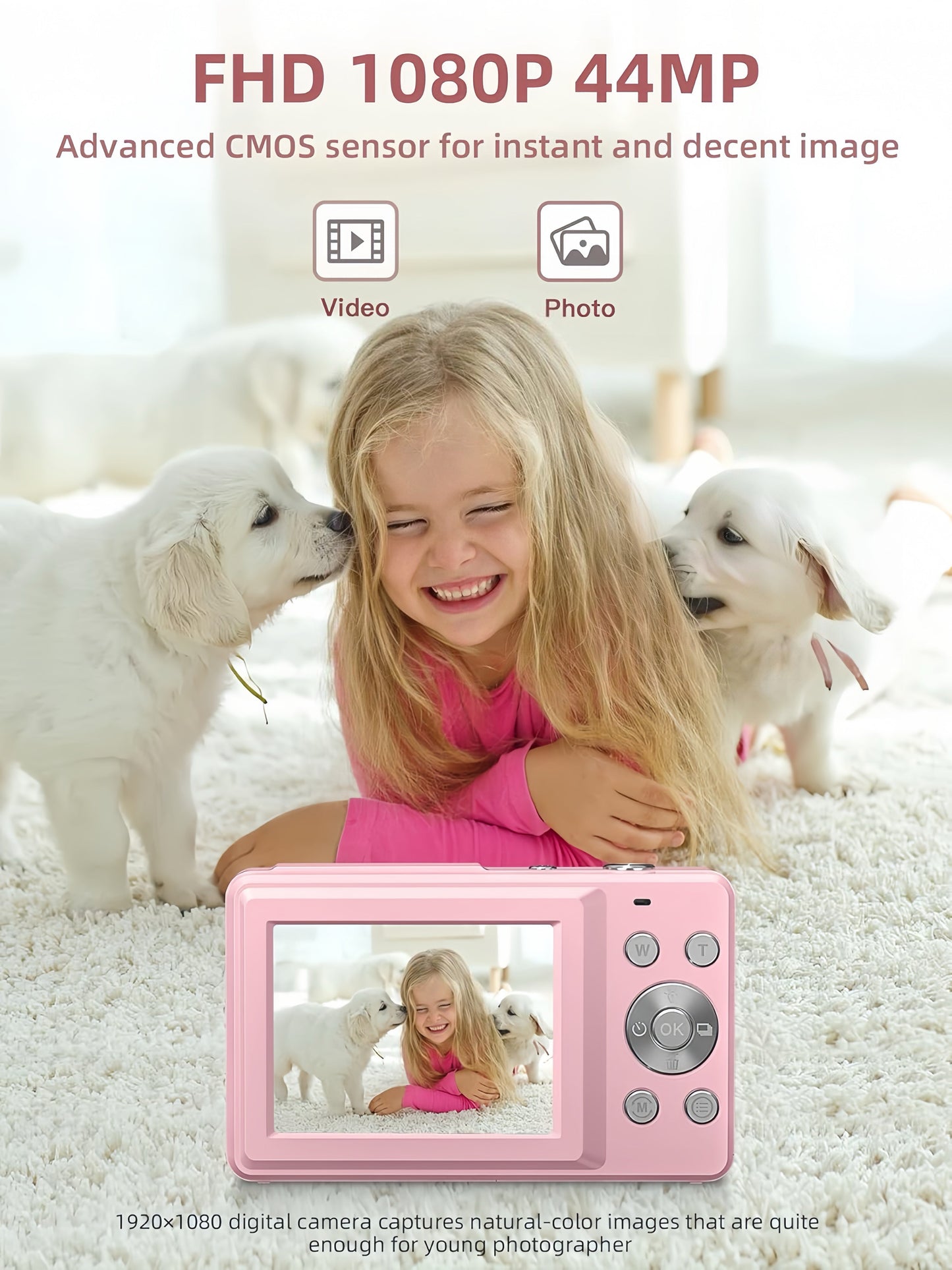 Kompakt digitalkamera til retro-vlogs for kreative sjæle