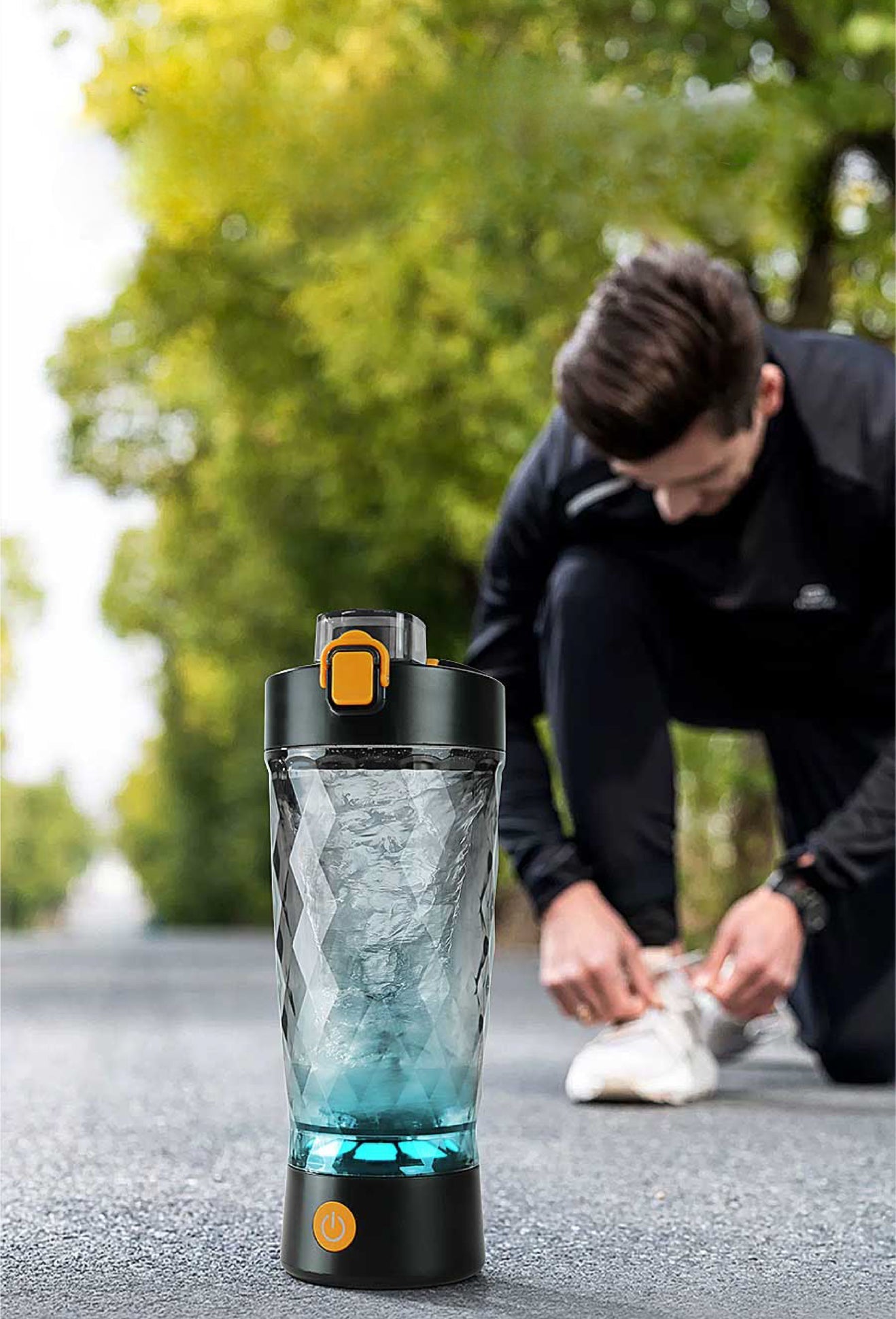 Effektiv proteinmixer för träning och resor