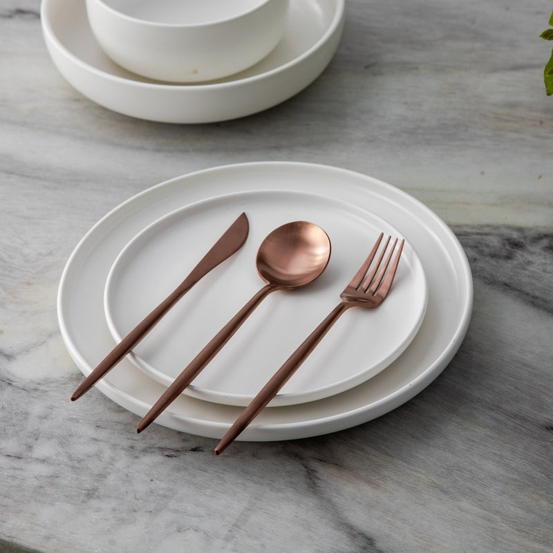 Elegant bestickset i rostfritt stål – Gulddesign | 24 eller 48 delar