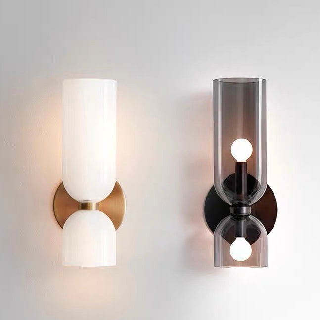 Dobbelt Glas Væglampe - Stilfuld Retro Belysning til Hjemmet