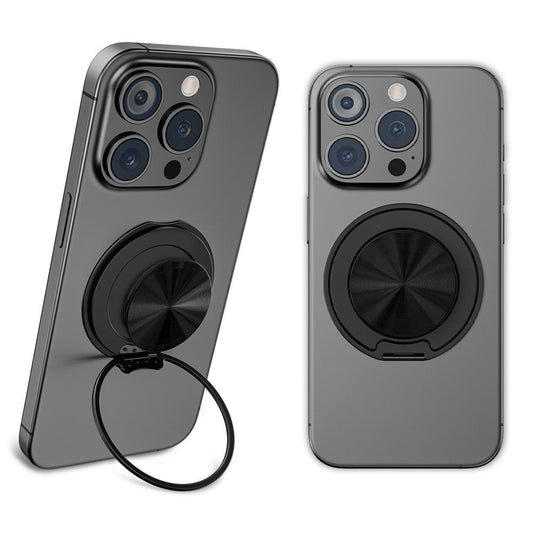 Magnetisk telefonstand med grip og spejl til nem håndtering