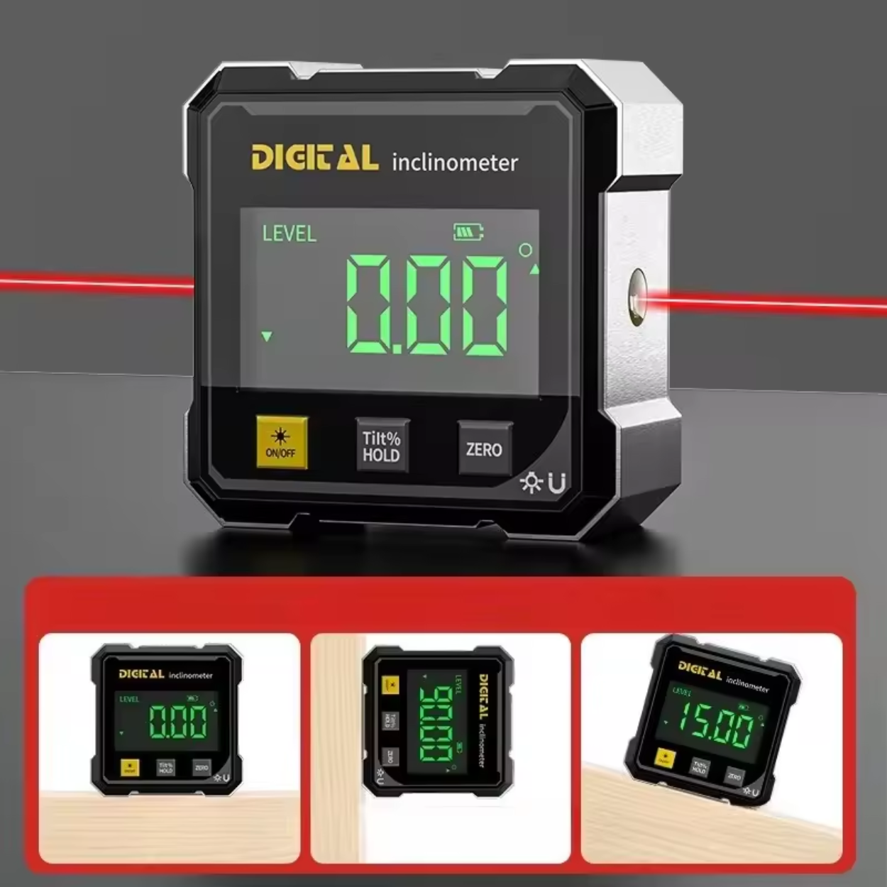 Precisionslaserpass med digital display