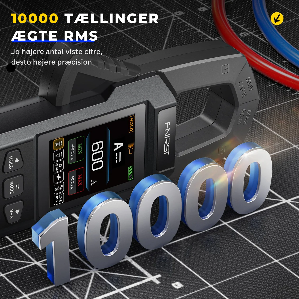 Precisionsmultimeter med färgskärm för noggranna mätningar