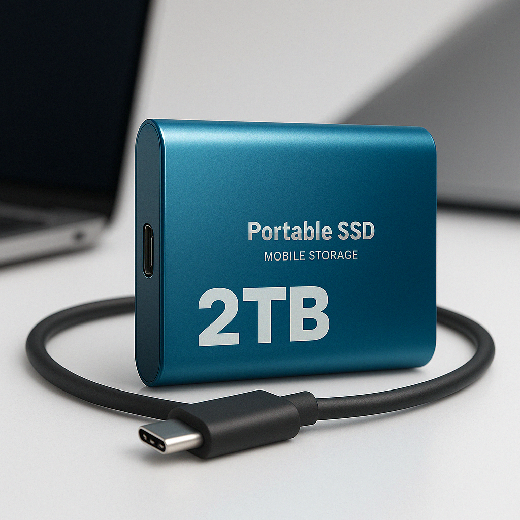 Kompakt, bærbar SSD – Hurtig lagerløsning til PC og bærbar computer