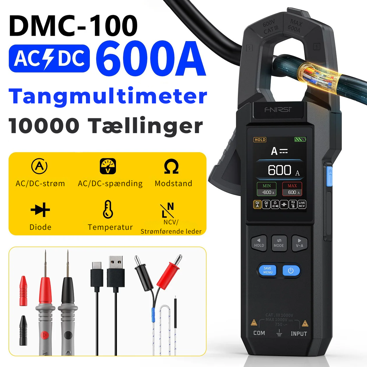 Precisionsmultimeter med färgskärm för noggranna mätningar