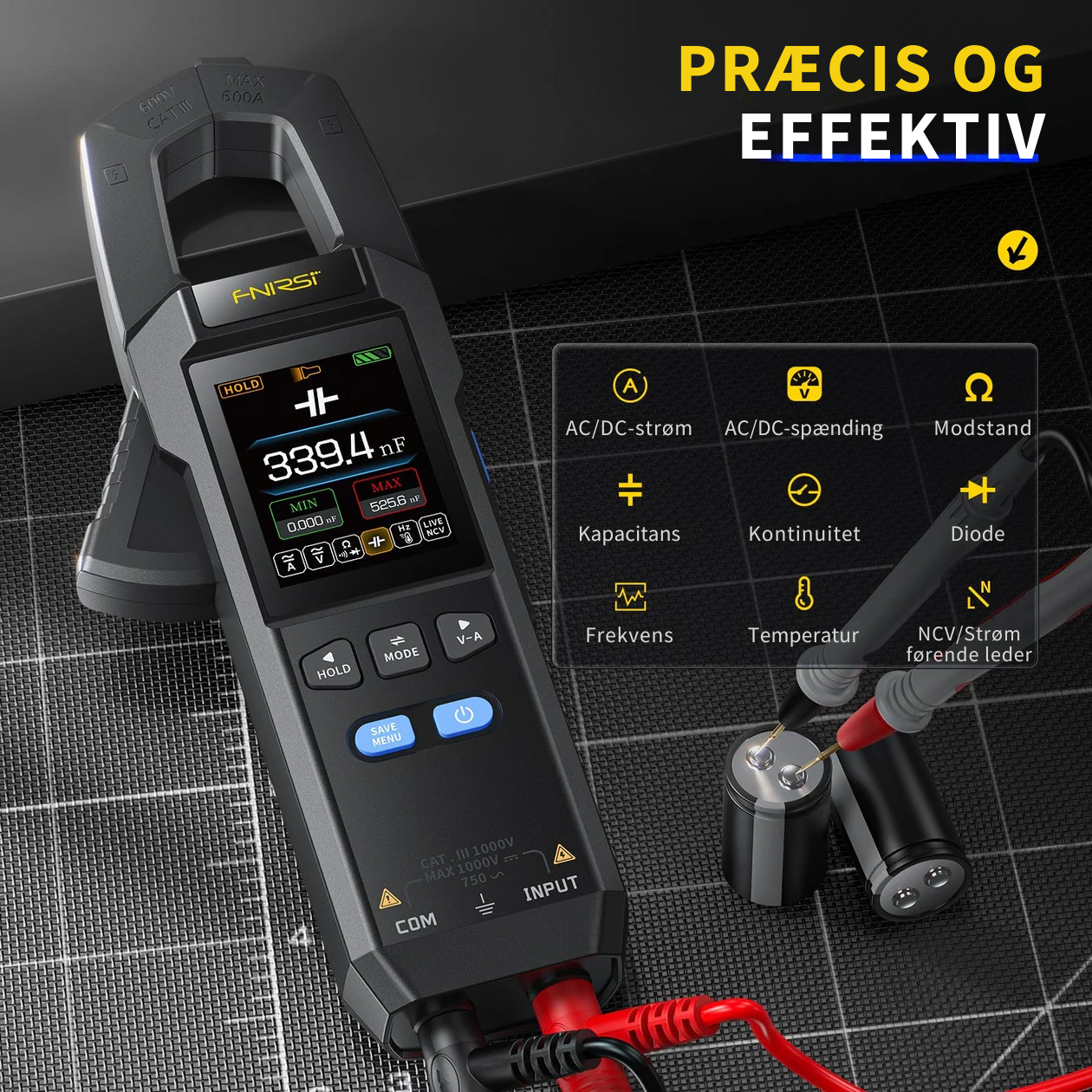 Precisionsmultimeter med färgskärm för noggranna mätningar