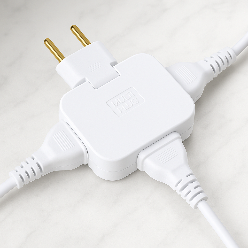 Drehbar EU-stikadapter med flere stik | Eco-stikdåser (EU)