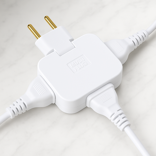 Drehbar EU-stikadapter med flere stik | Eco-stikdåser (EU)