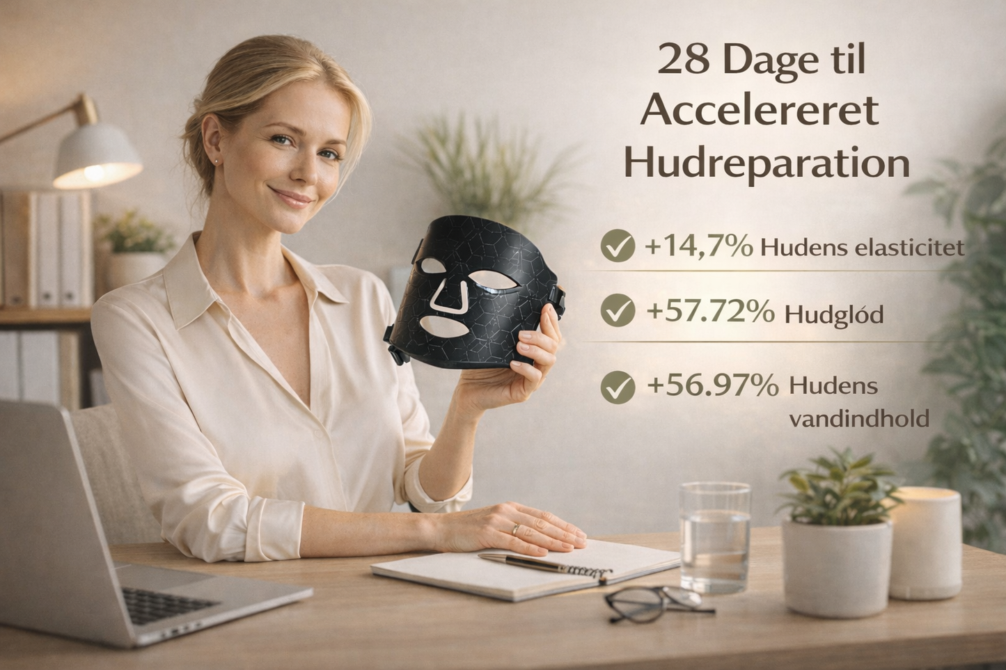 LED Maske mod Rynker & Akne – Infrarød Lysbehandling Hjemme | Luksus LED Ansigtsmaske