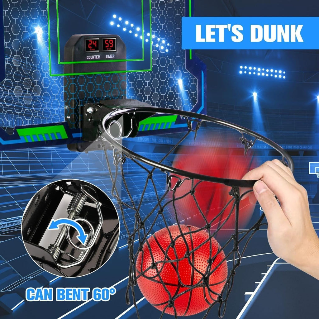 Indendørs Basketballkurv med Elektronisk Scoring & Musik