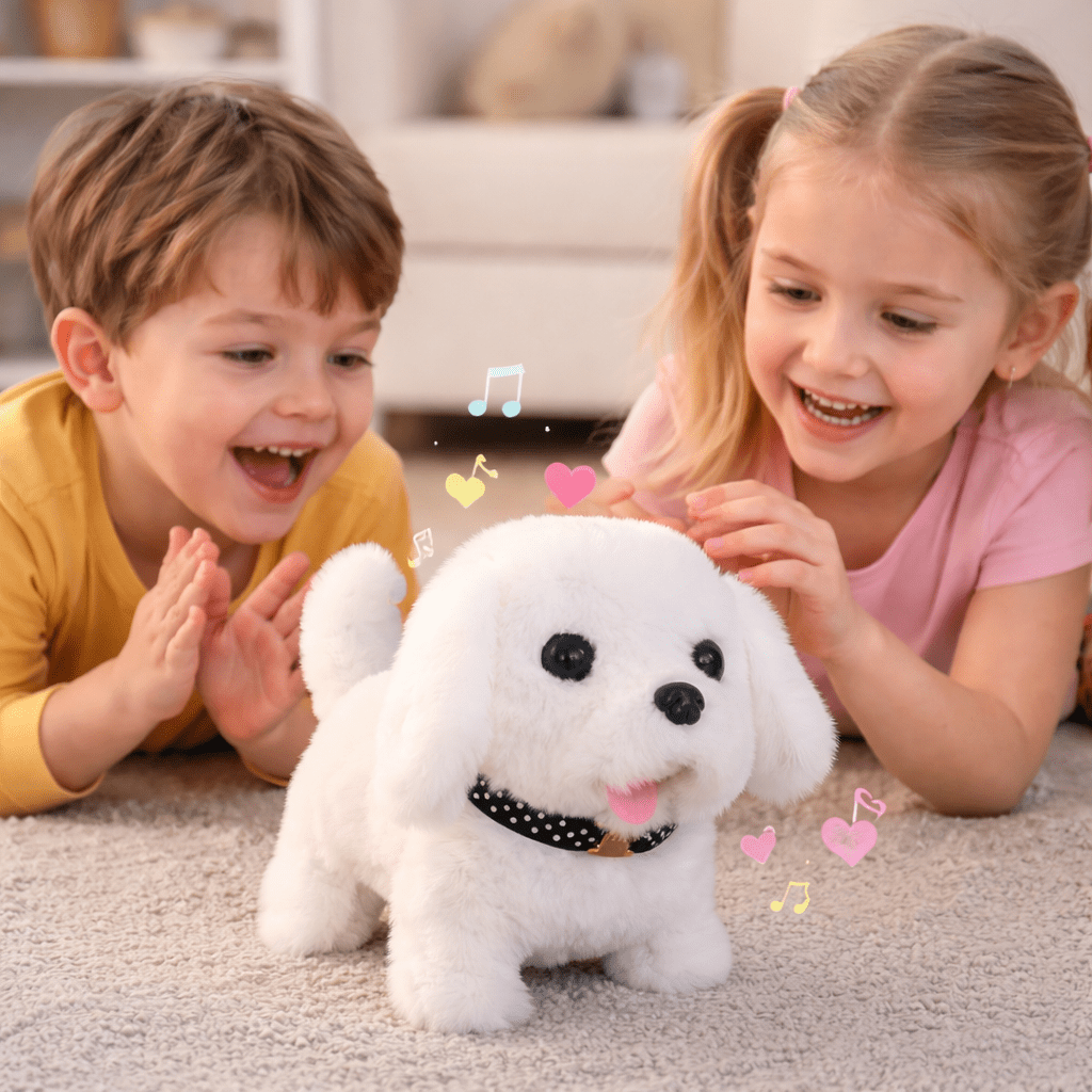 Interaktiv Robot Hund - Livagtig Plys Kompagnon til Børn