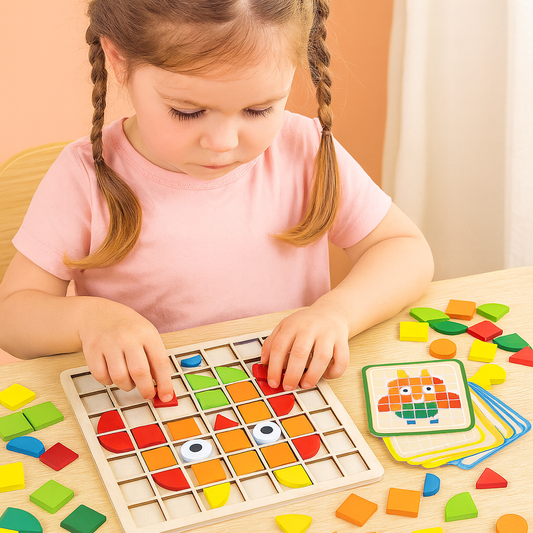 Montessori Læring Puslespil i Træ til Børn