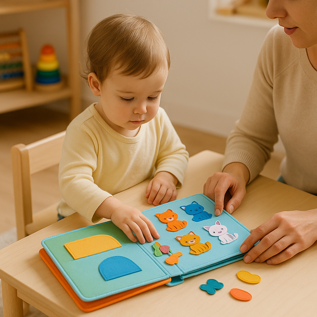 Montessori Lärobok i Filt för Småbarn