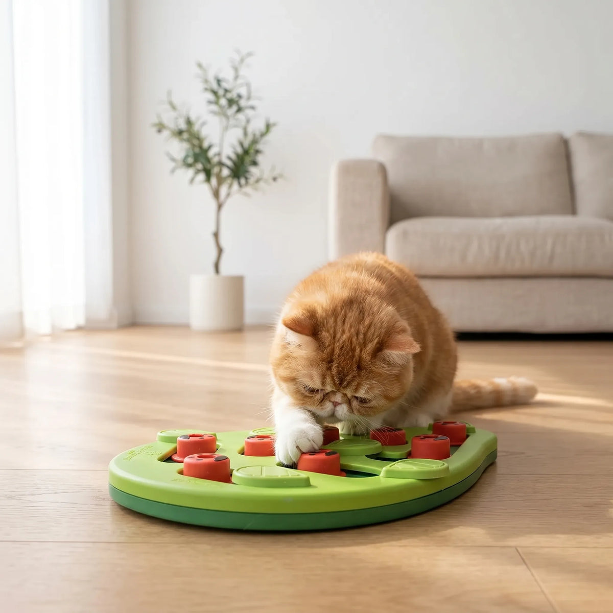 Interaktivt kattebeskæftigelsespuslespil - PawPuzzle