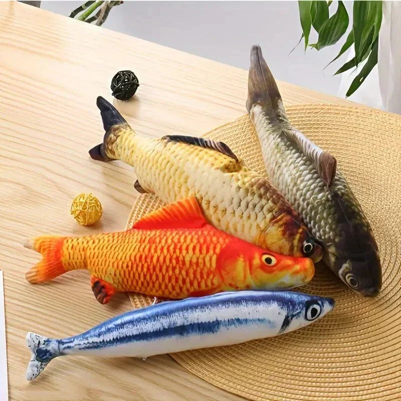 4 stycken flytande fiskleksaker för katter - Aktivitetsset