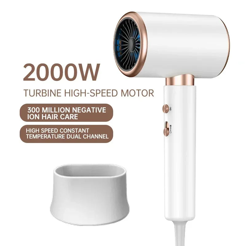 2400W Hårtørrer med Ion-teknologi for Skinnende Hår