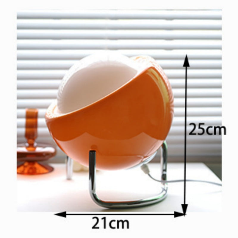 Retro Glasbordlampe med LED - Tidløs Elegance til Hjemmet