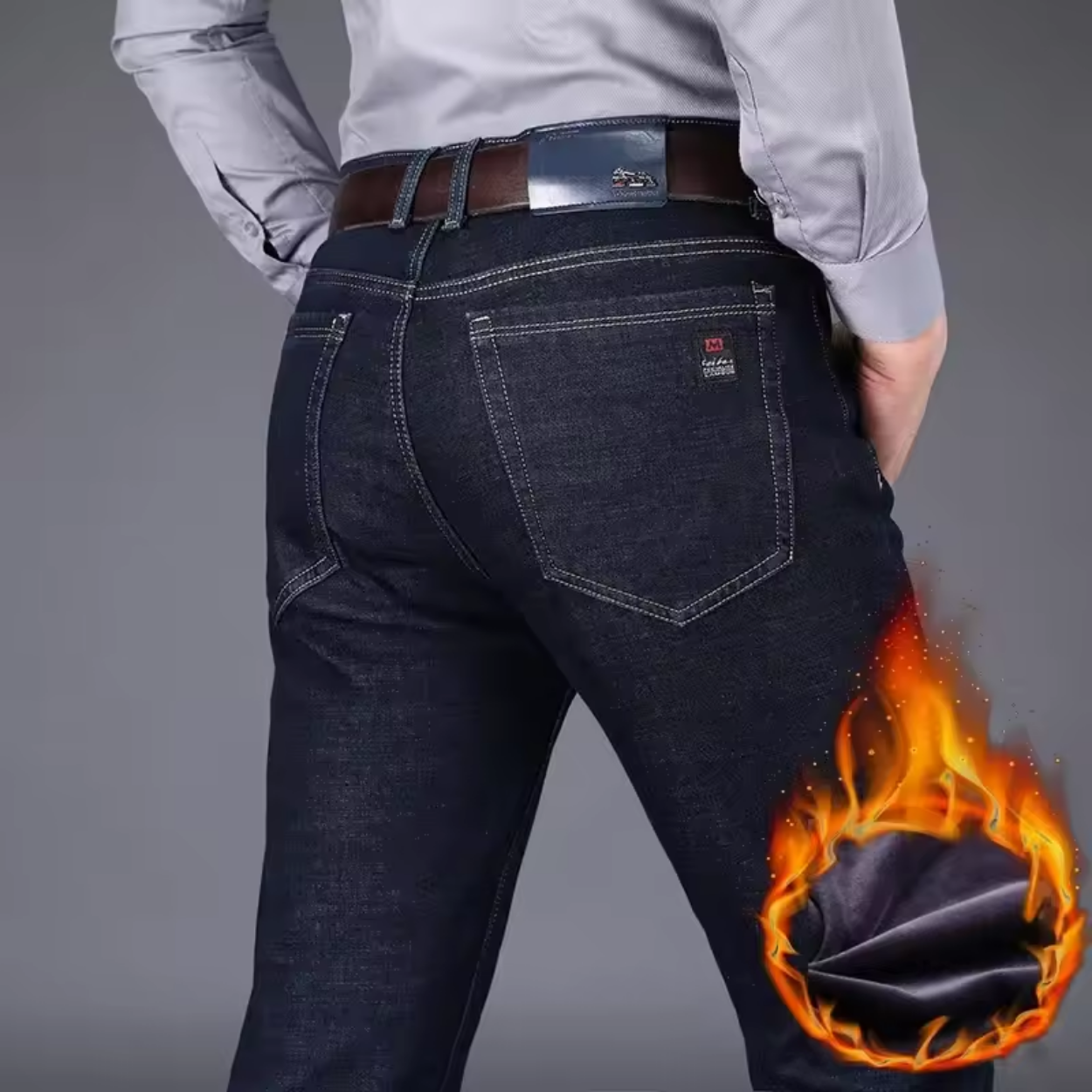 Elegant Vinterjeans med Fleecefor til Damer