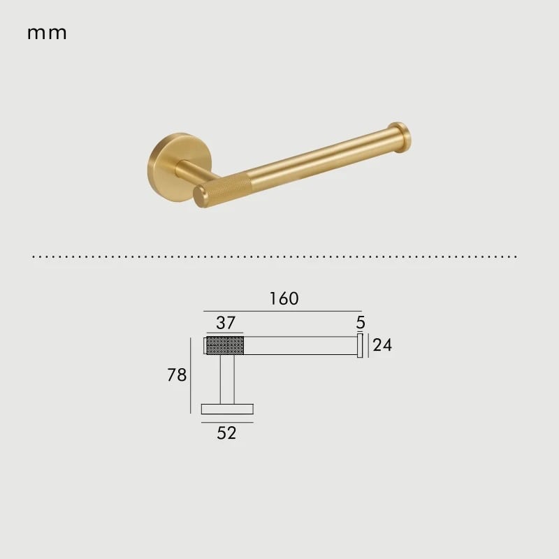 Elegant Messing Toiletpapirholder med Moderne Design