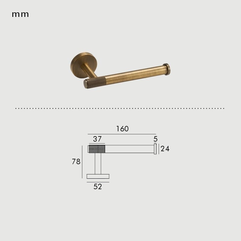 Elegant Messing Toiletpapirholder med Moderne Design