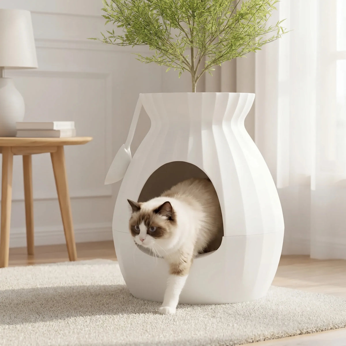 Kattetoilet i plante design