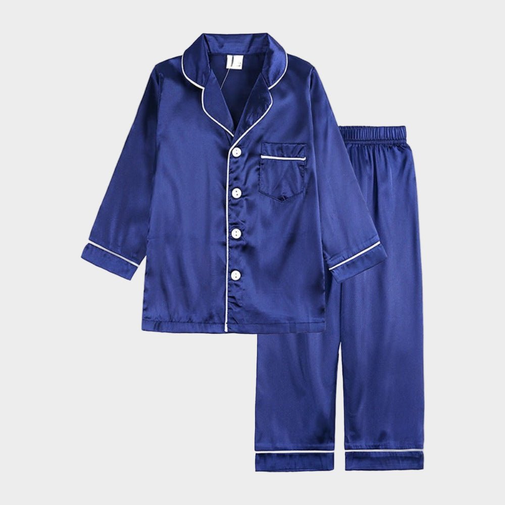 Børne Silkepyjamas Sæt - Komfort og Åndbarhed Hele Året