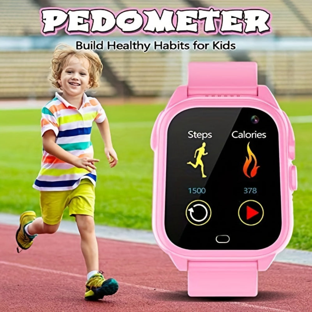 Børne Smartwatch med Touchscreen – Fitness Tracker, Genopladelig via USB