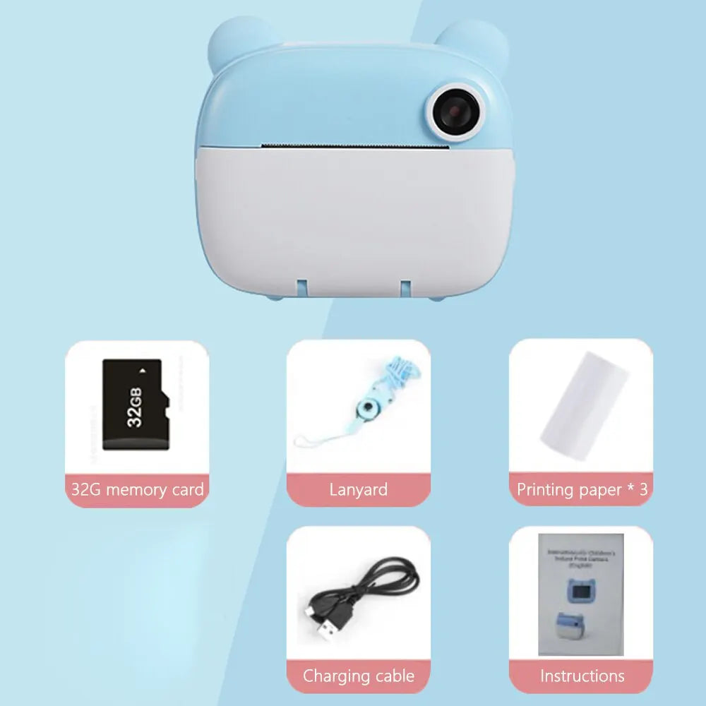Øjeblikkelig kamera til børn med printfunktion – PhotoFun Mini