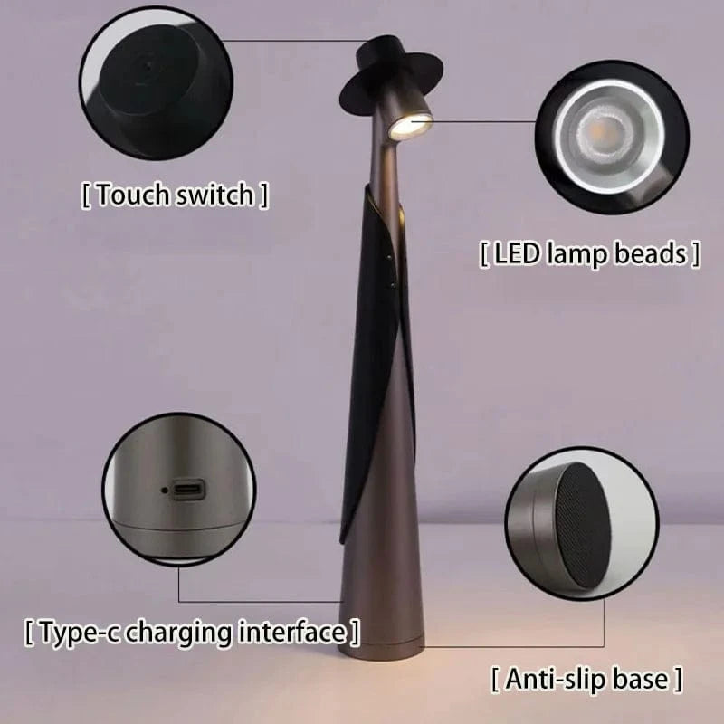 Elegant Touch LED-bordslampa med trådlös laddning