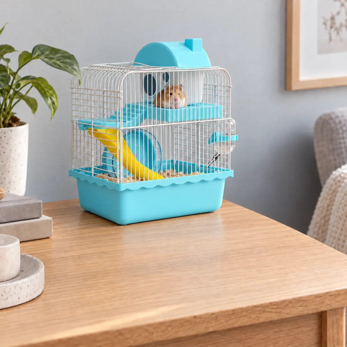 Kompakt hamsterbur med handtag – VistaBase