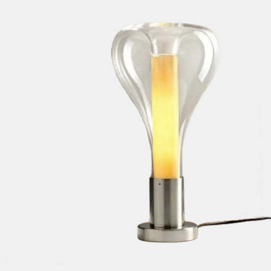 Lugnande LED-bordslampa med konstnärlig glasdesign