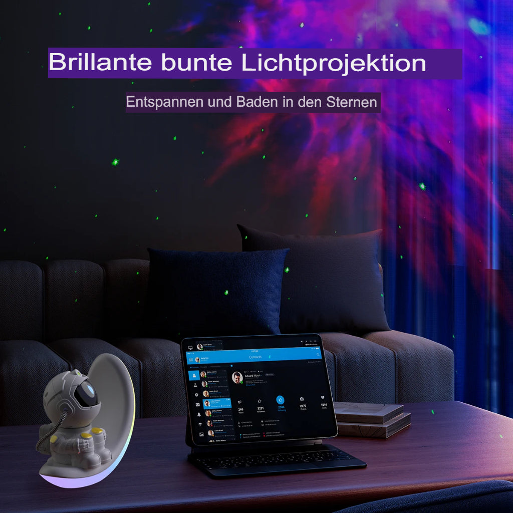 LED Stjerneprojektor med Astronaut - Magisk Atmosfære i Hjemmet