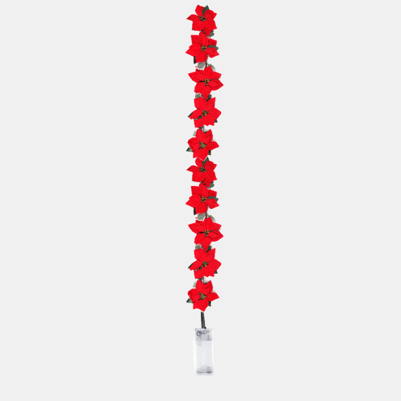 Energibesparande LED Poinsettia Ljus - Skapa Festlig Stämning