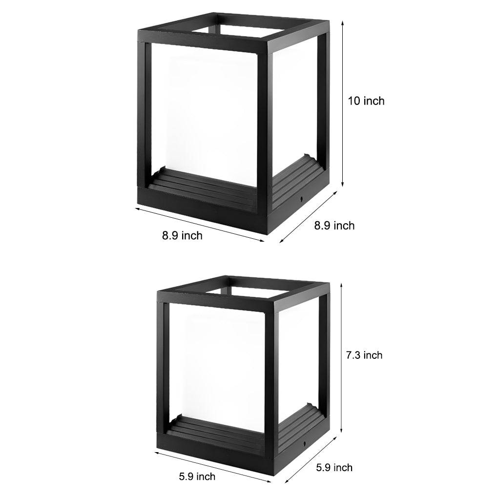 Solcelledrevet Udendørs LED Lampe i Sort Aluminium
