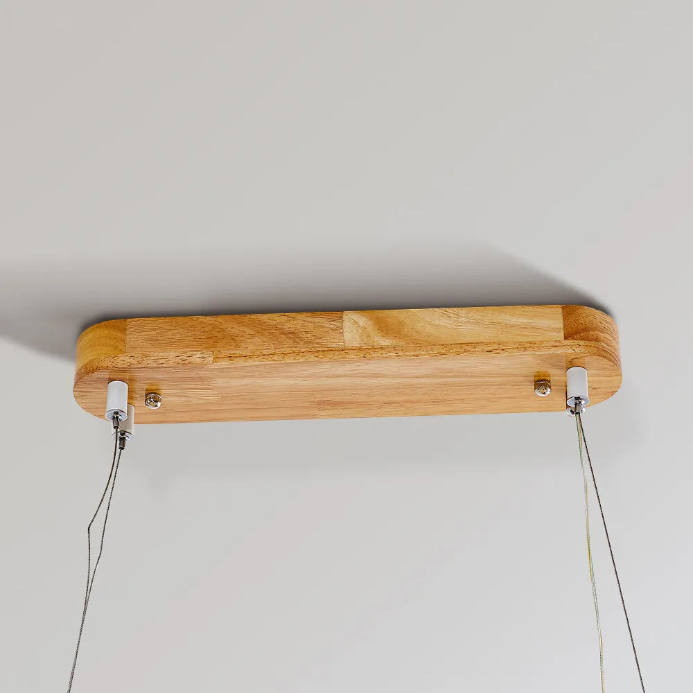 Moderne LED Loftlampe i Træ – Elegant og Energibesparende