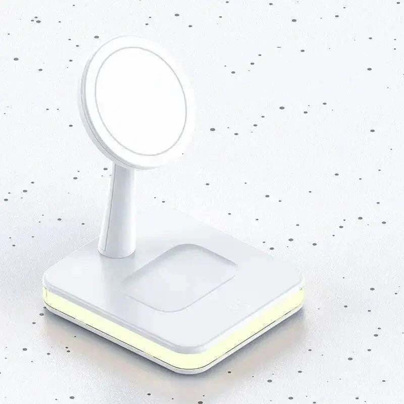 3-i-1 Trådlös Laddare med Snabb Magnetisk Laddning för Apple-enheter