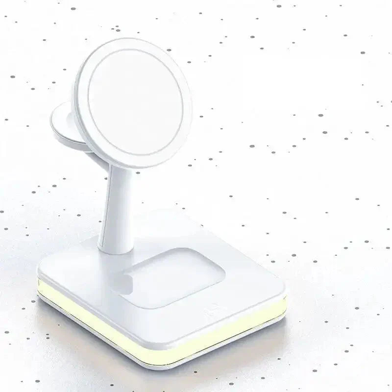 3-i-1 Trådlös Laddare med Snabb Magnetisk Laddning för Apple-enheter