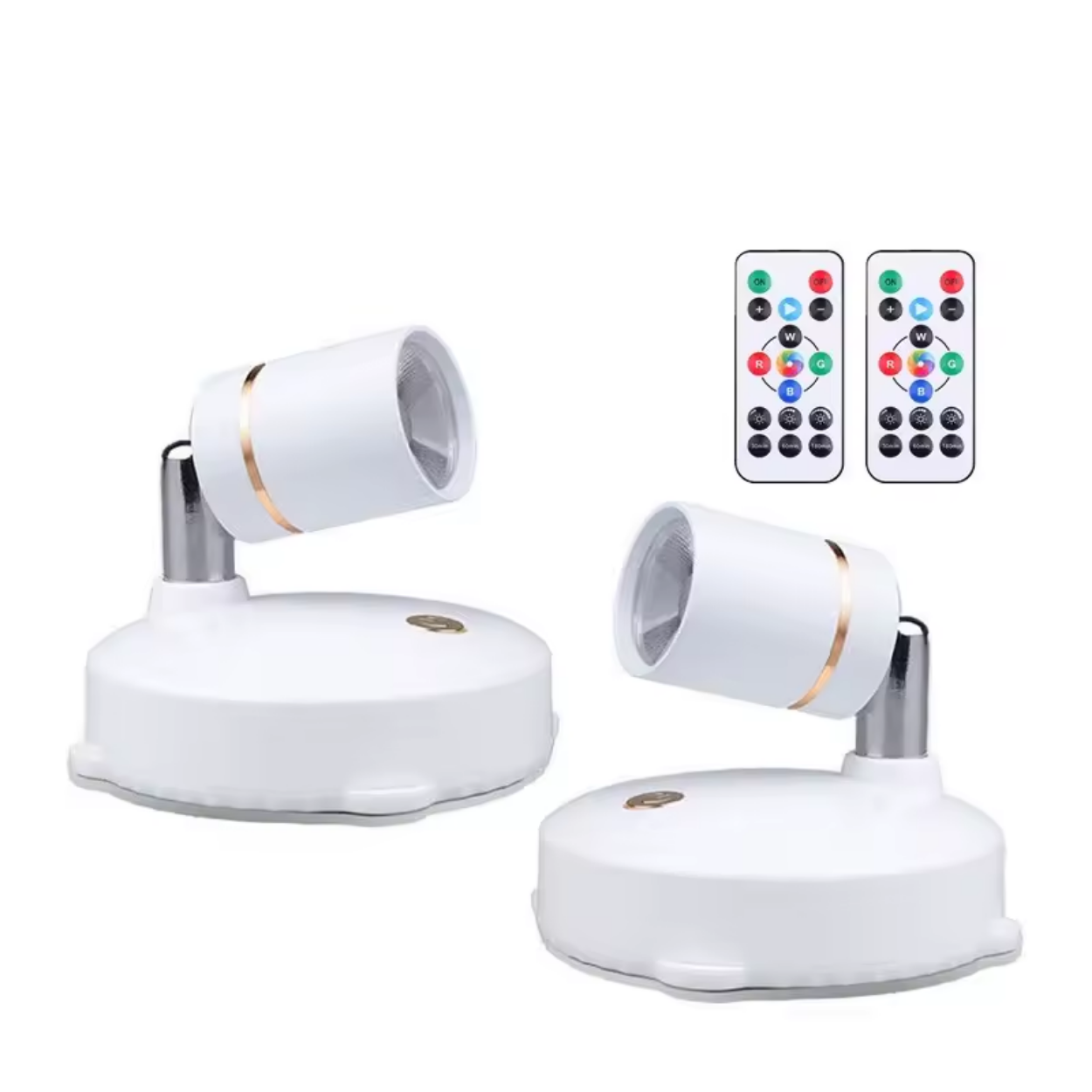 Farverig LED Lampe med Fjernbetjening og 16 Justerbare Nuancer