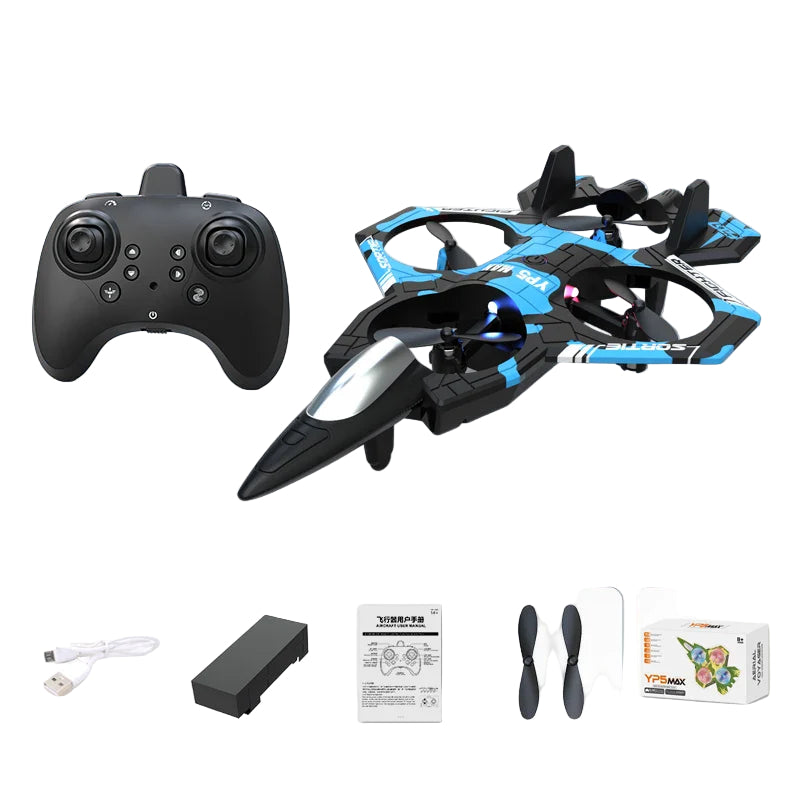 Letvægts RC Fly med Gyroskop Stabilisering og LED Lygter