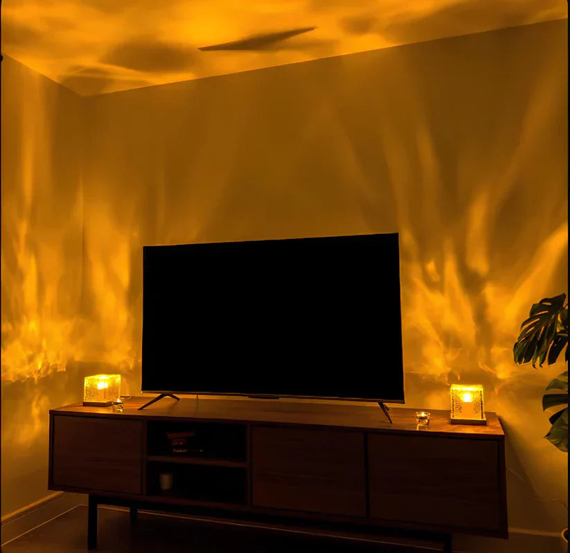 LED Projektorlampe med Beroligende Nordlysprojektion